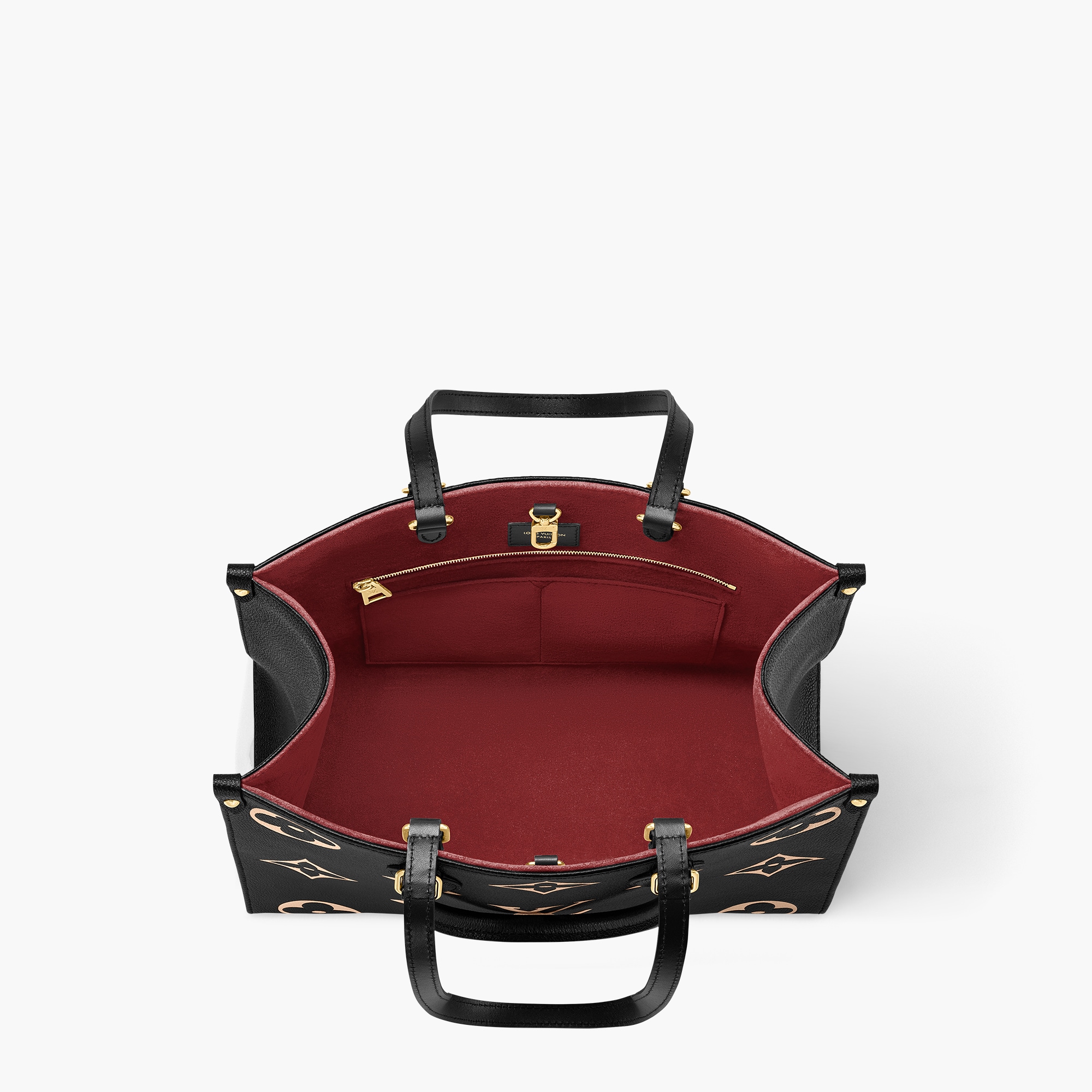 Onthego MM Bicolour Monogram Empreinte Leather Handbags LOUIS