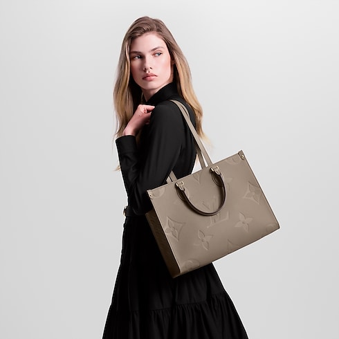 Onthego MM Monogram Empreinte Leather in Women's Handbags All Collections collections by Louis Vuitton (Product zoom)