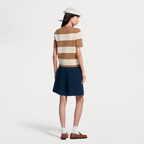 Openwork Striped Knit Top in Women's Ready-to-Wear Tops collections by Louis Vuitton (Product zoom)