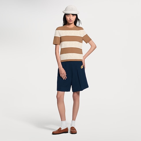Openwork Striped Knit Top in Women's Ready-to-Wear Tops collections by Louis Vuitton (Product zoom)