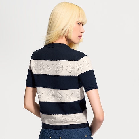 Openwork Striped Knit Top in Women's Ready-to-Wear Tops collections by Louis Vuitton (Product zoom)