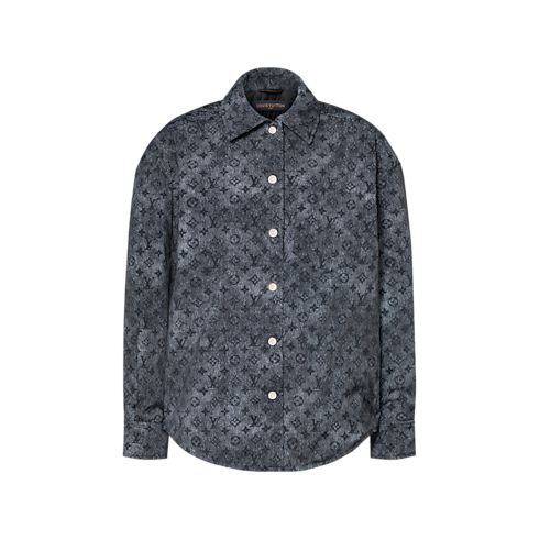 Padded Denim-Effect Monogram Overshirt in Women's Ready-to-Wear Coats and Jackets collections by Louis Vuitton (Product zoom)