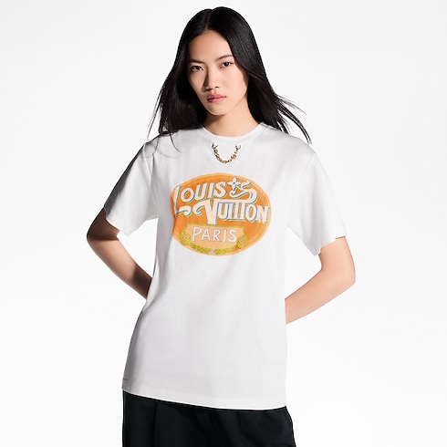 Paris Travel Stamp T-Shirt in Women's Ready-to-Wear Tops collections by Louis Vuitton (Product zoom)