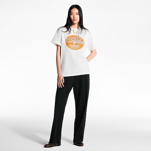 Paris Travel Stamp T-Shirt in Women's Ready-to-Wear Tops collections by Louis Vuitton (Product zoom)