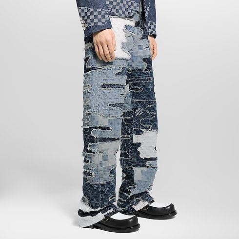 Patchwork Denim Skate Pants in Men's Ready-to-Wear Denim collections by Louis Vuitton (Product zoom)