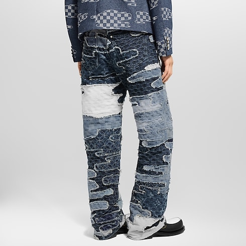Patchwork Denim Skate Pants in Men's Ready-to-Wear Denim collections by Louis Vuitton (Product zoom)