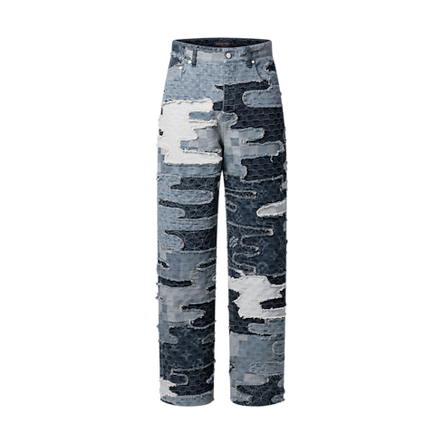 Patchwork Denim Skate Pants in Men's Ready-to-Wear Denim collections by Louis Vuitton (Product zoom)