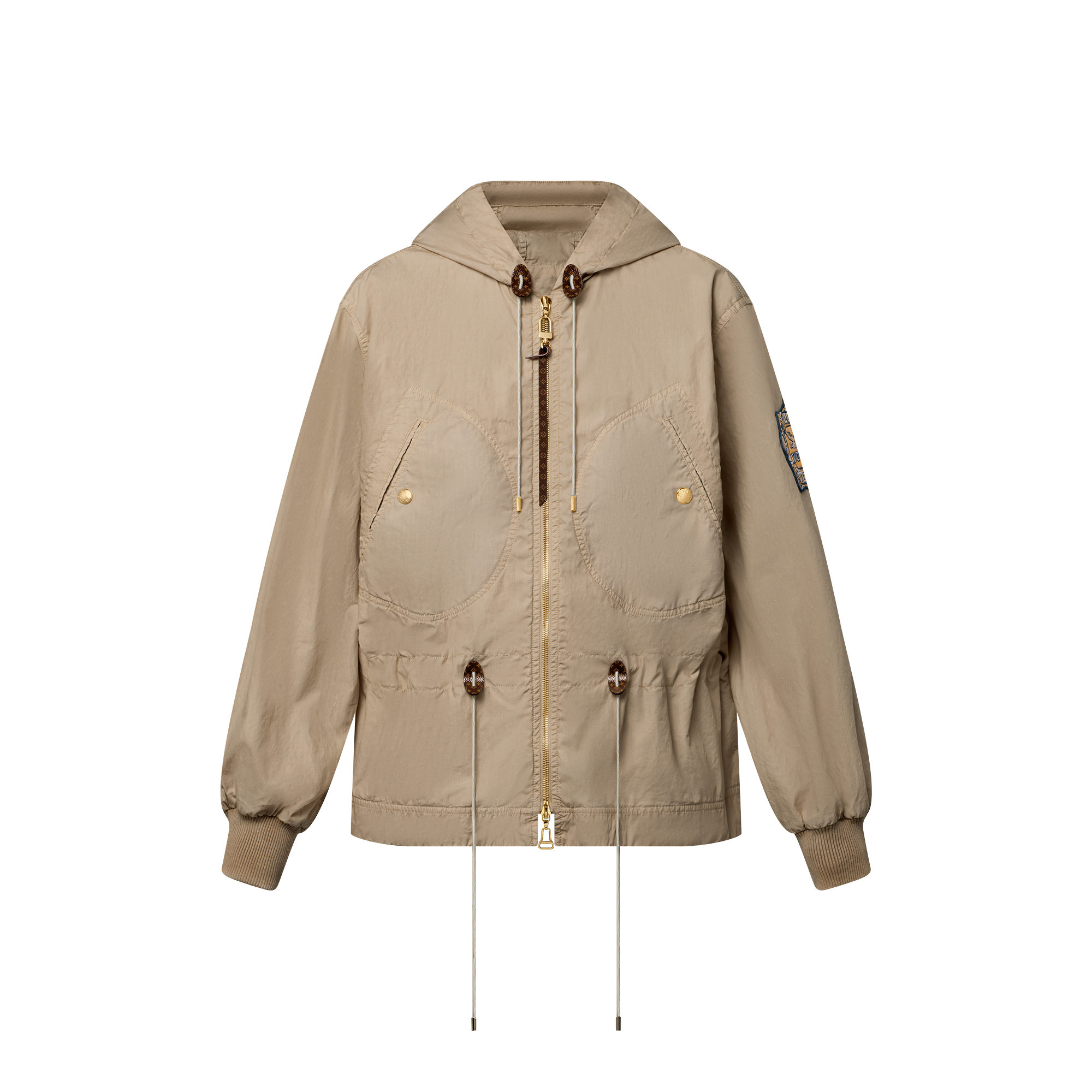 Peach-Effect Peplum Parka  in Women