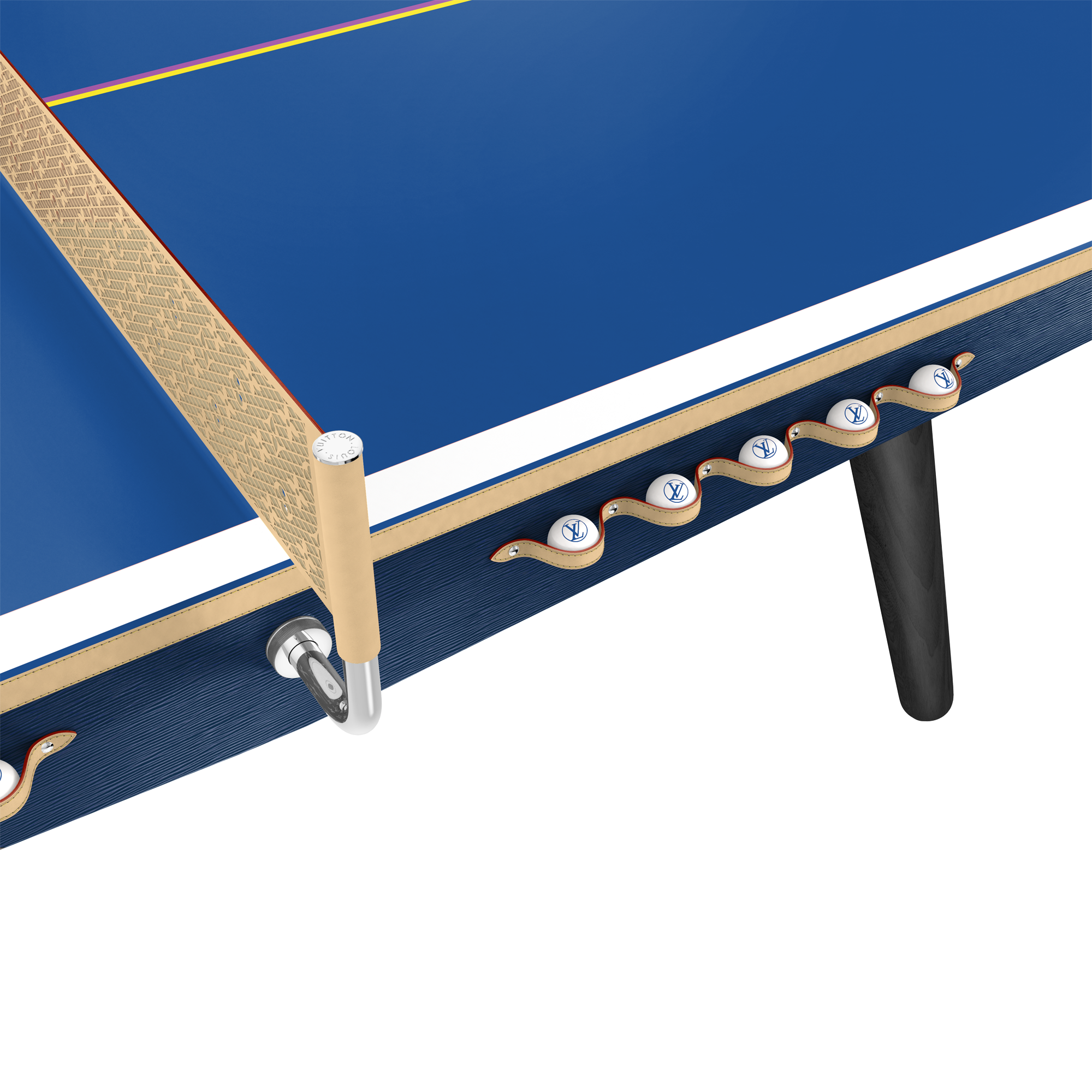 Ping-Pong Table Epi Professional Size Epi Leather in Trunks, Travel and Home