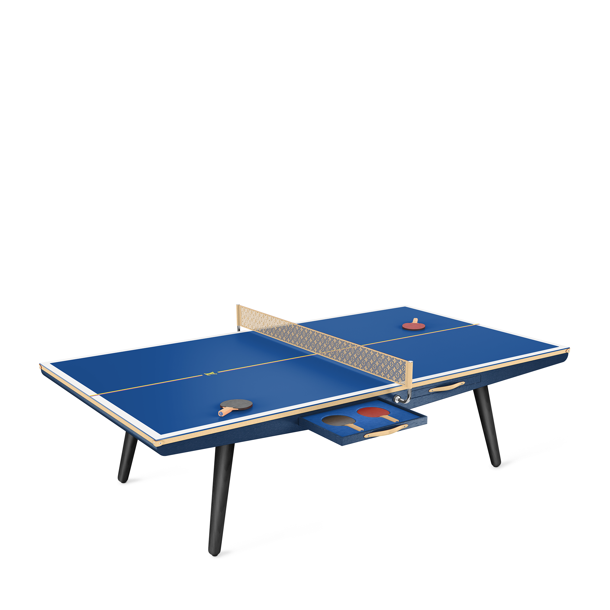 Ping-Pong Table Epi Professional Size Epi Leather in Trunks, Travel and Home