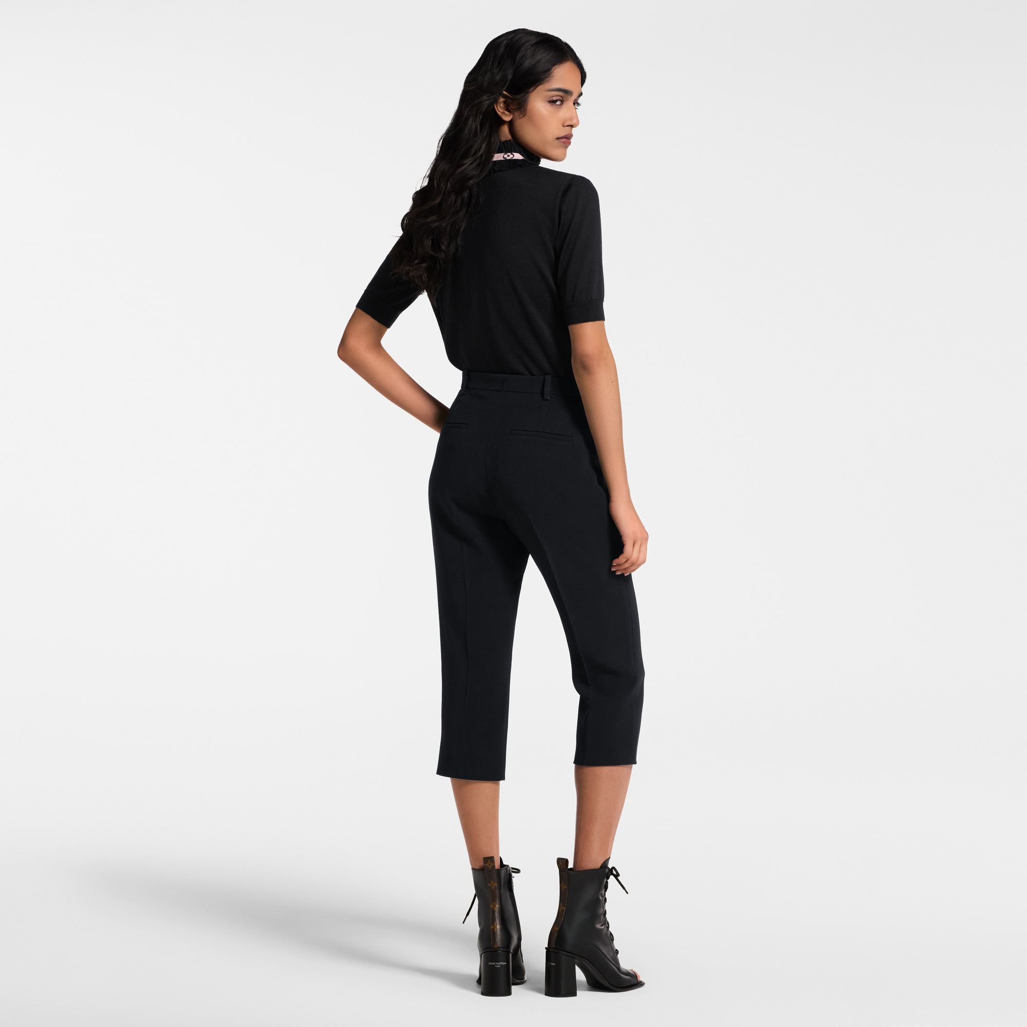 Pleated Collar Knit Top  in Women