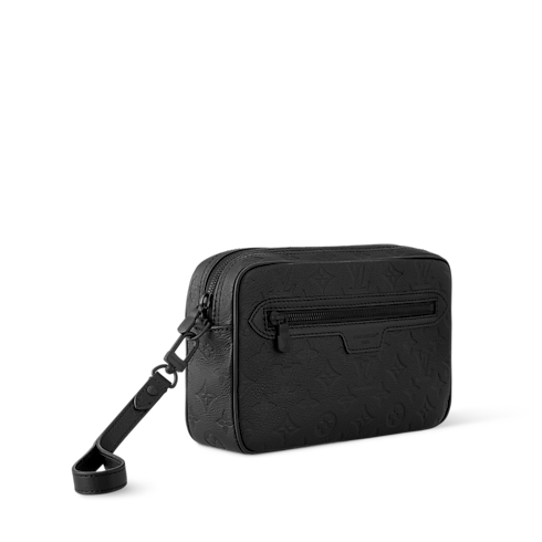 Pochette Kasai Monogram Shadow Leather in Men's Wallets and Small Leather Goods Mini Bags collections by Louis Vuitton (Product zoom)