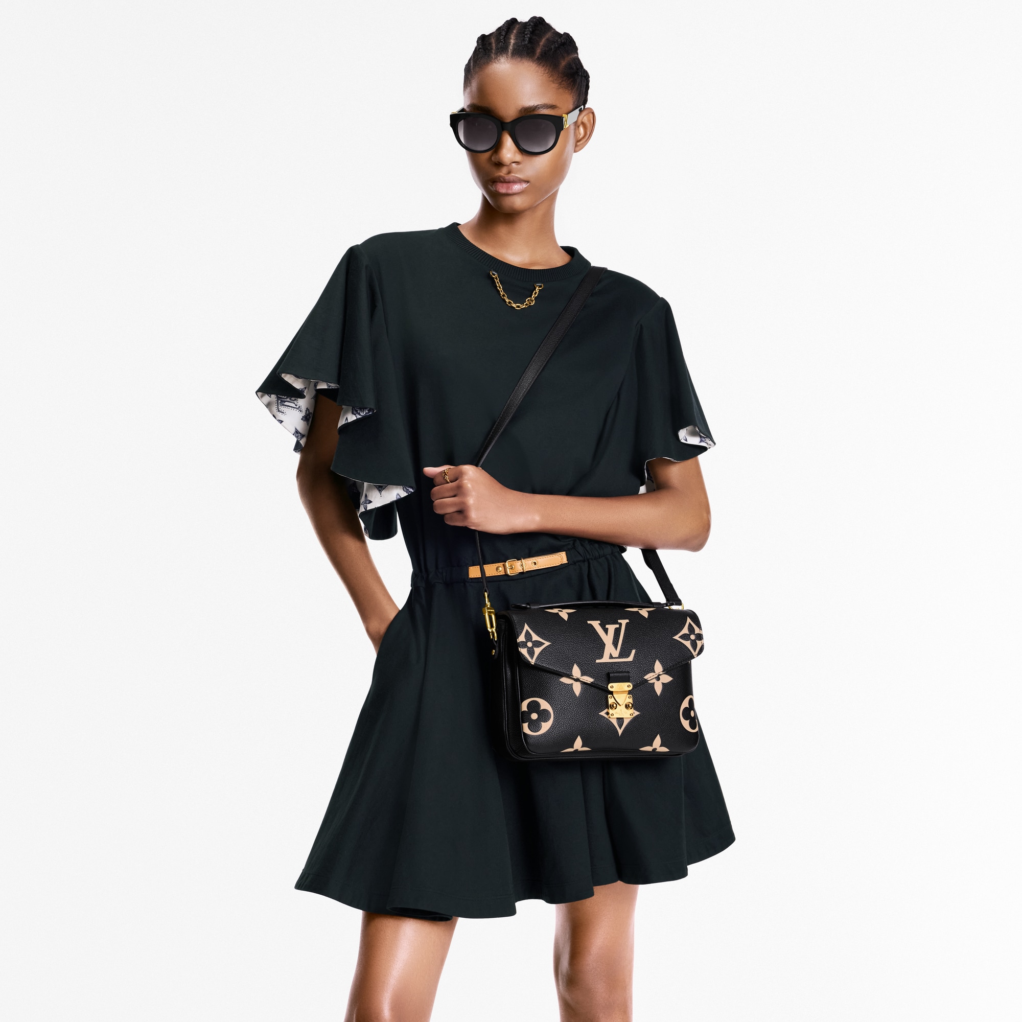 Pochette Métis Bicolour Monogram Empreinte Leather in Women