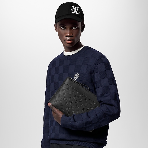 Pochette Voyage Souple Monogram Shadow Leather in Men's Wallets and Small Leather Goods Pouches collections by Louis Vuitton (Product zoom)