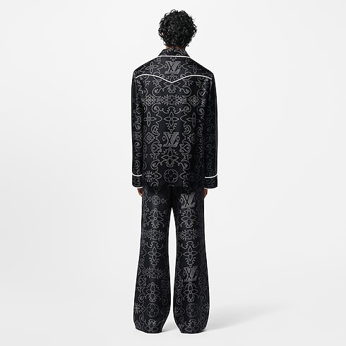 Printed Long-Sleeved Silk Pyjama Overshirt in Men's Ready-to-Wear Outerwear and Coats collections by Louis Vuitton (Product zoom)