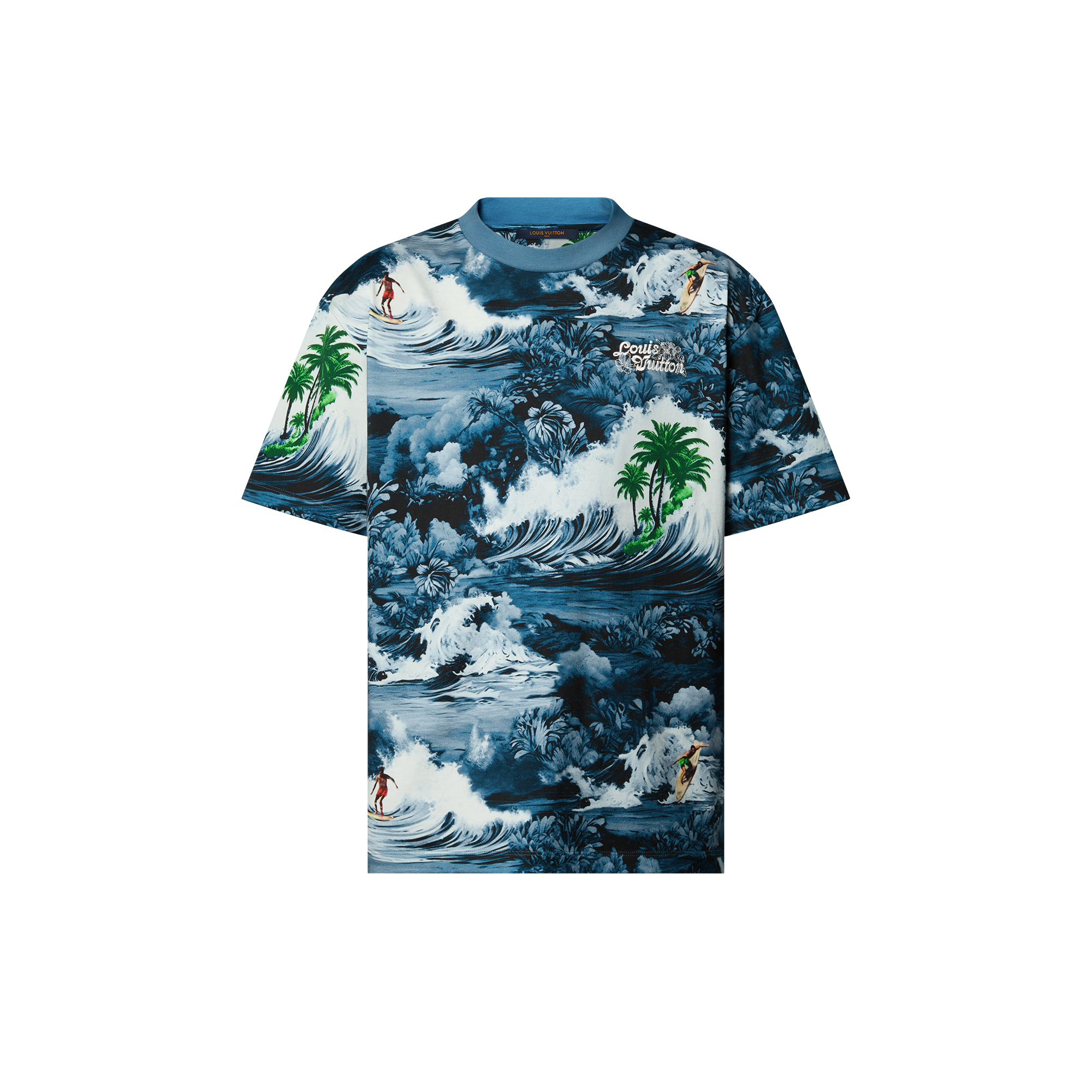 Printed Short-Sleeved Cotton T-Shirt  in Men