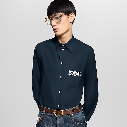 Printed Signature Long-Sleeved Shirt in Men's Ready-to-Wear Shirts collections by Louis Vuitton (Product zoom)
