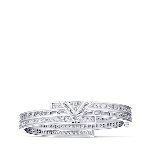 Pure V Bracelet, White Gold & Diamonds in Les Extraordinaires's Jewelry Bracelets collections by Louis Vuitton (Product zoom)