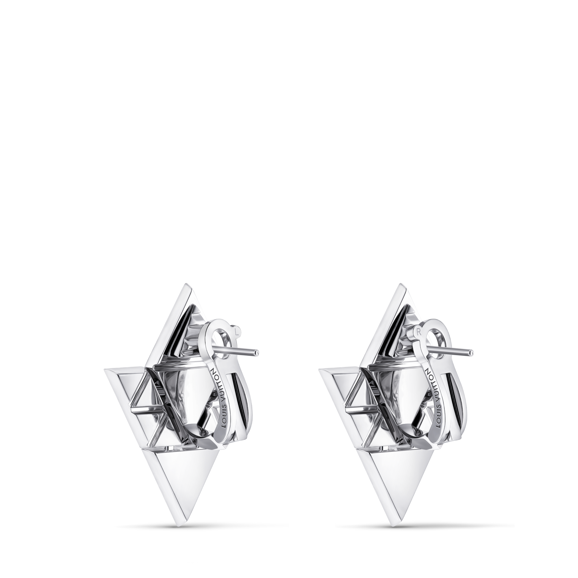 Pure V Earrings, White Gold and Diamonds  in Jewellery