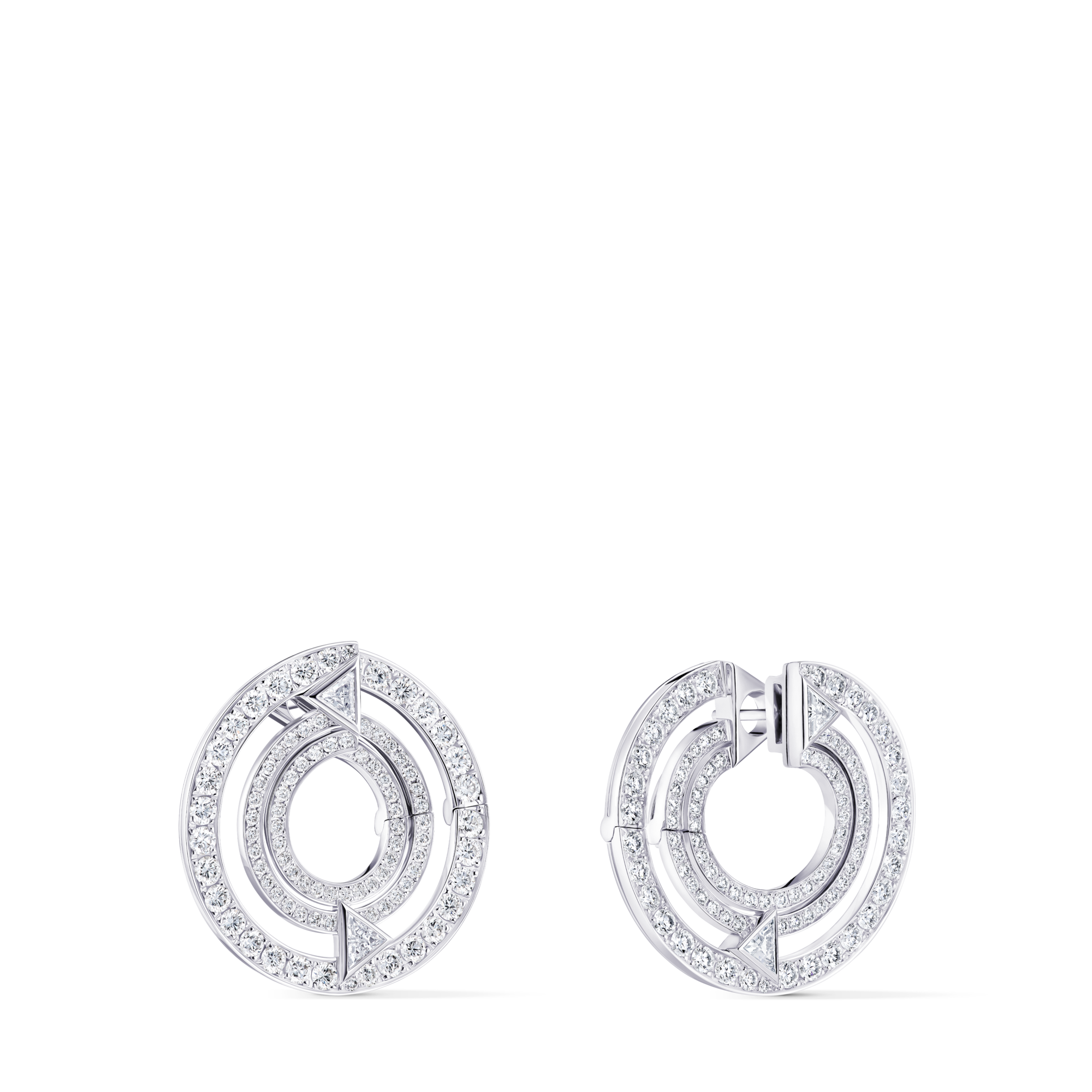 Pure V Hoops, White Gold and Diamonds  in Les Extraordinaires