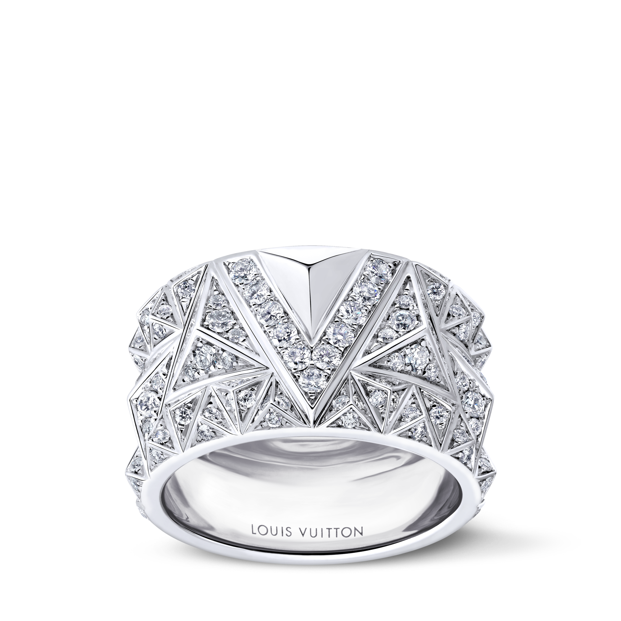 Pure V Ring, White Gold and Diamonds  in Jewellery