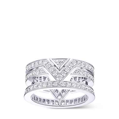 Pure V Ring, White Gold and Diamonds in Les Extraordinaires's Jewelry Rings collections by Louis Vuitton (Product zoom)