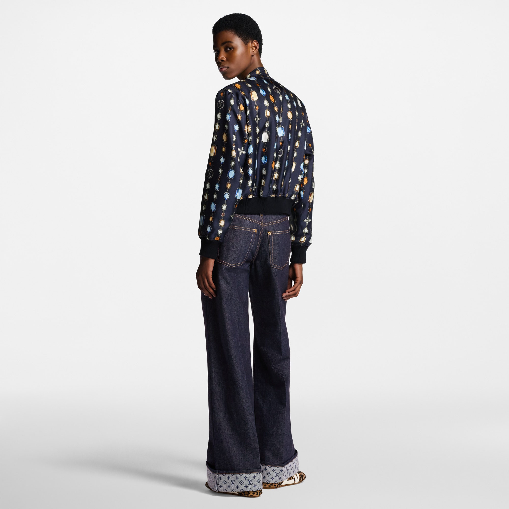 Reversible Necklace Bomber Jacket  in Women