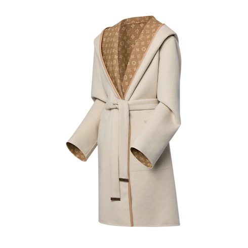 Reversible Signature Hooded Wrap Coat in Women's Ready-to-Wear Coats and Jackets collections by Louis Vuitton (Product zoom)