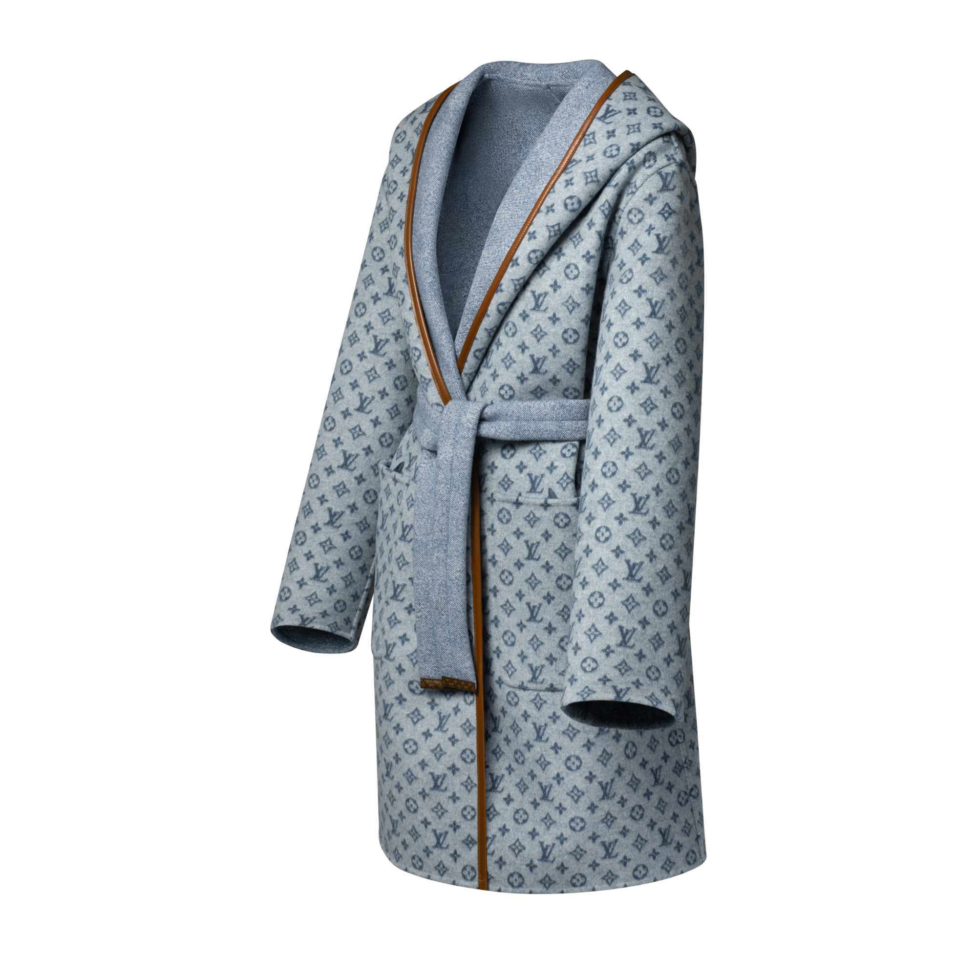 Reversible Signature Hooded Wrap Coat  in Women