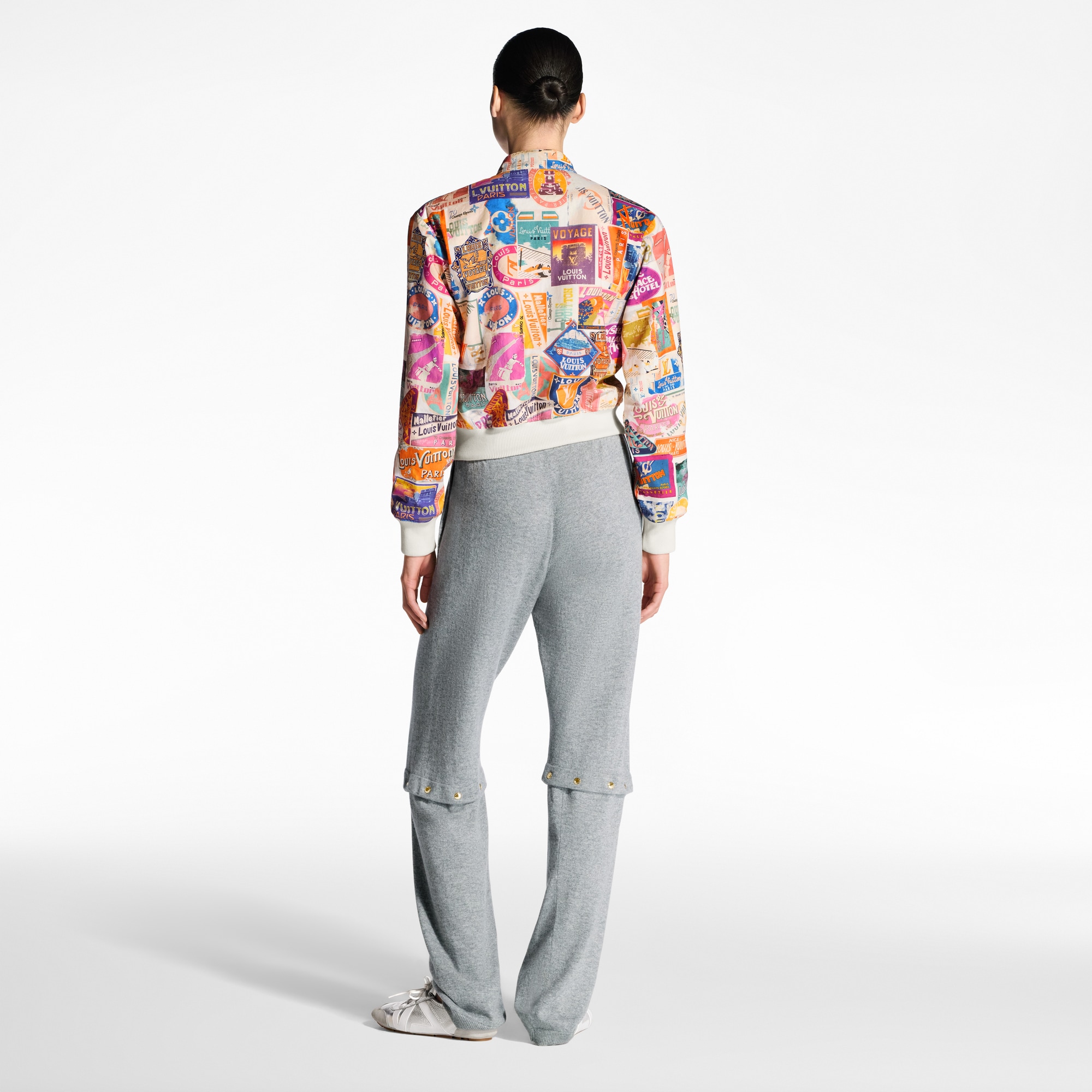 Reversible Travel Patch Bomber Jacket  in Women