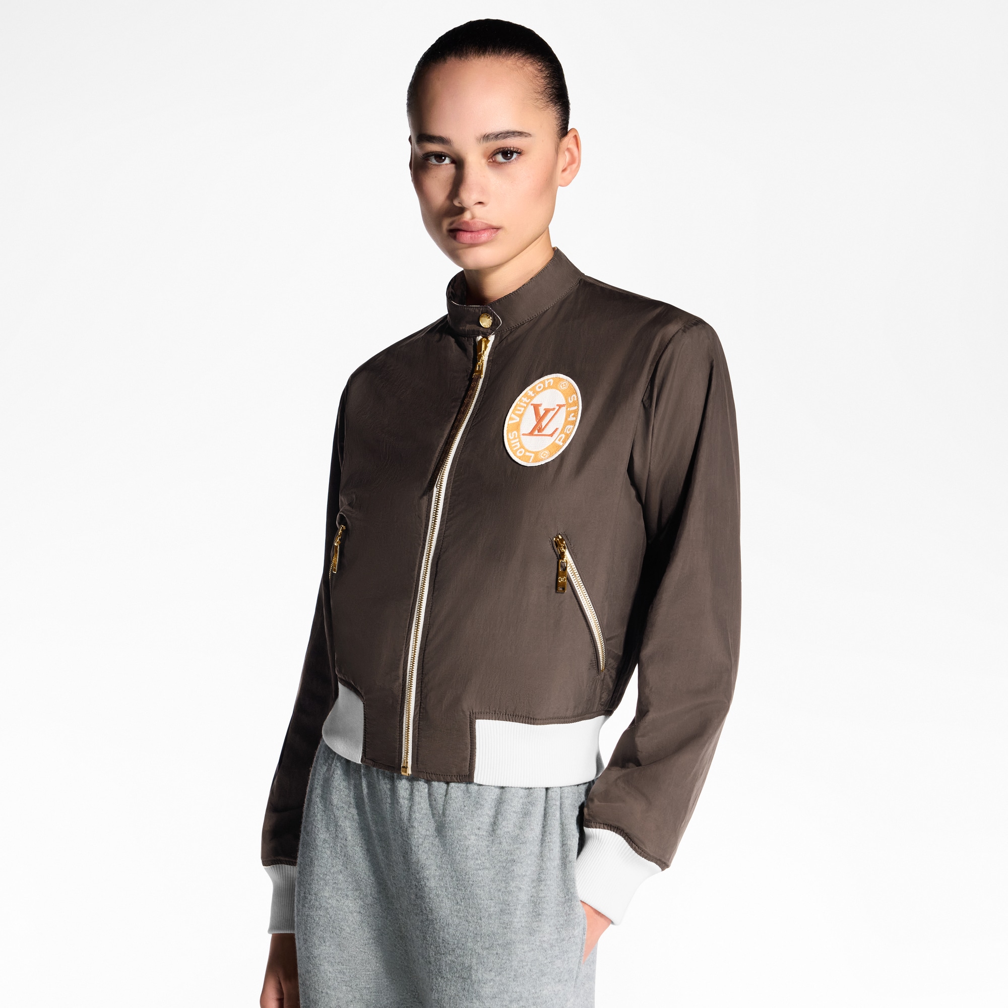 Reversible Travel Patch Bomber Jacket  in Women