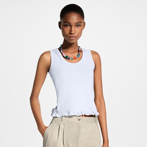 Ruffle Hem Tank Top in Women's Ready-to-Wear Tops collections by Louis Vuitton (Product zoom)