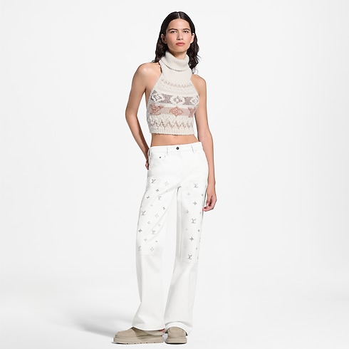 Sequin Alpine Knit Crop Top in Women's Ready-to-Wear Tops and Shirts collections by Louis Vuitton (Product zoom)