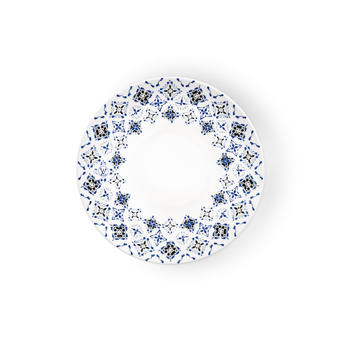 Set Of 2 Dessert Plates LV By The Pool in Trunks, Travel and Home's Home and Art of Dining Art of Dining collections by Louis Vuitton (Product zoom)