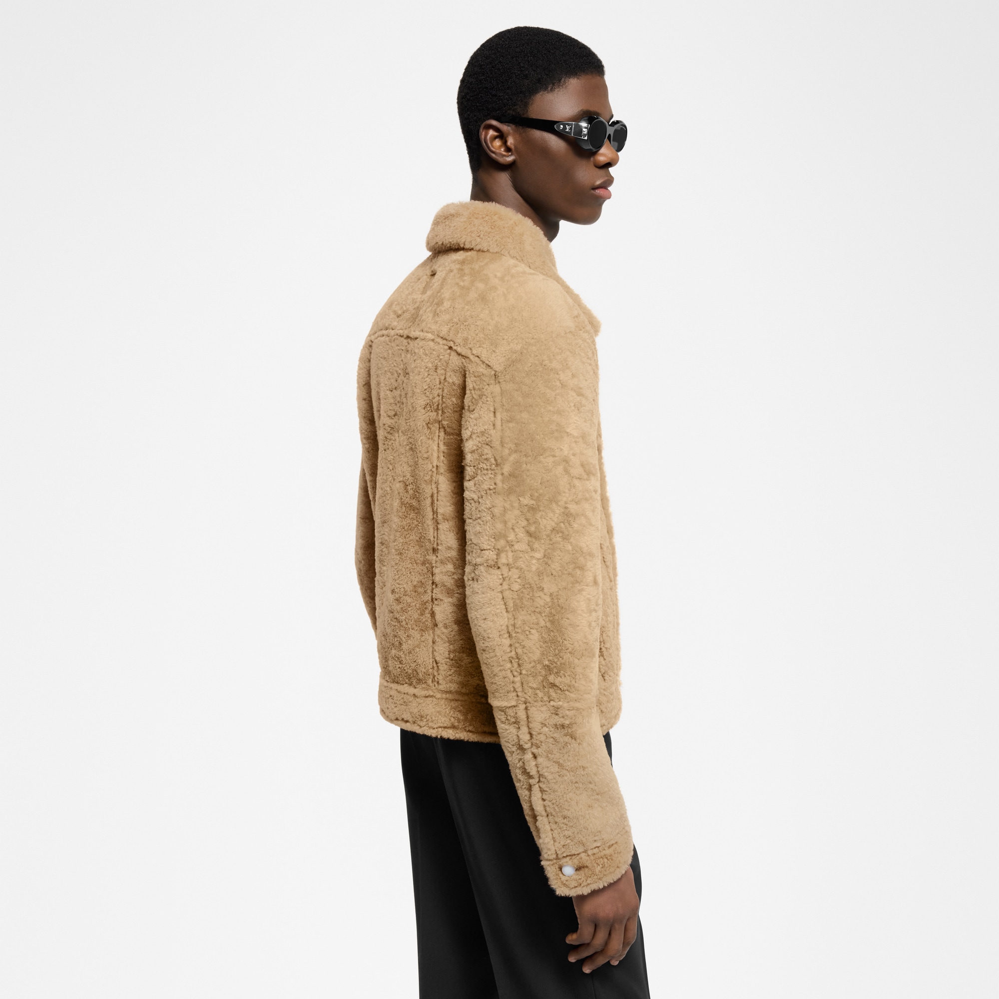 Shearling Trucker Jacket  in Men