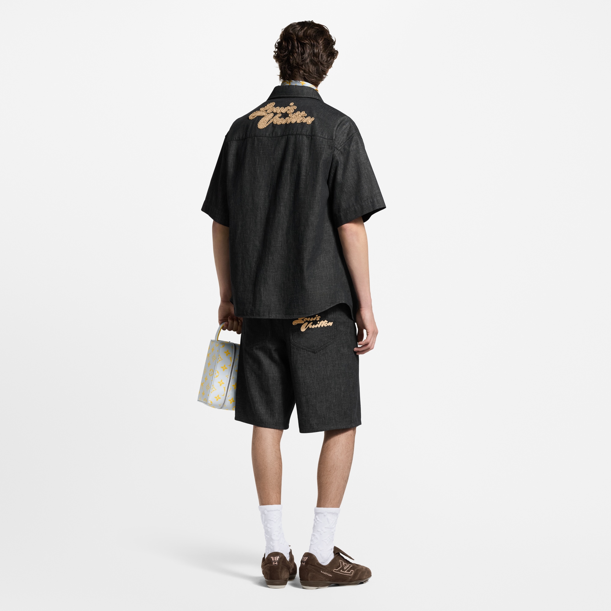 Short-Sleeved Chambray Shirt  in Men