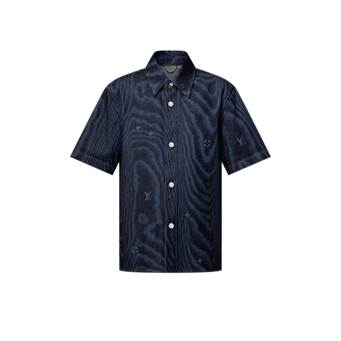 Short-Sleeved Denim Shirt in Men's Ready-to-Wear Shirts collections by Louis Vuitton (Product zoom)