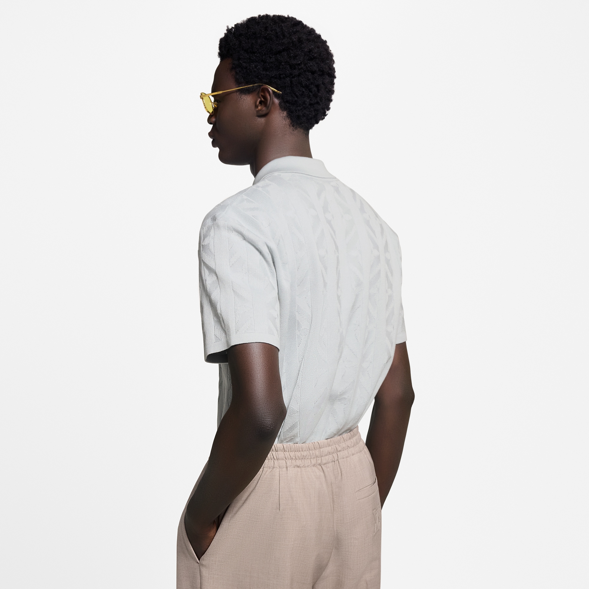 Short-Sleeved Knit Shirt  in Men