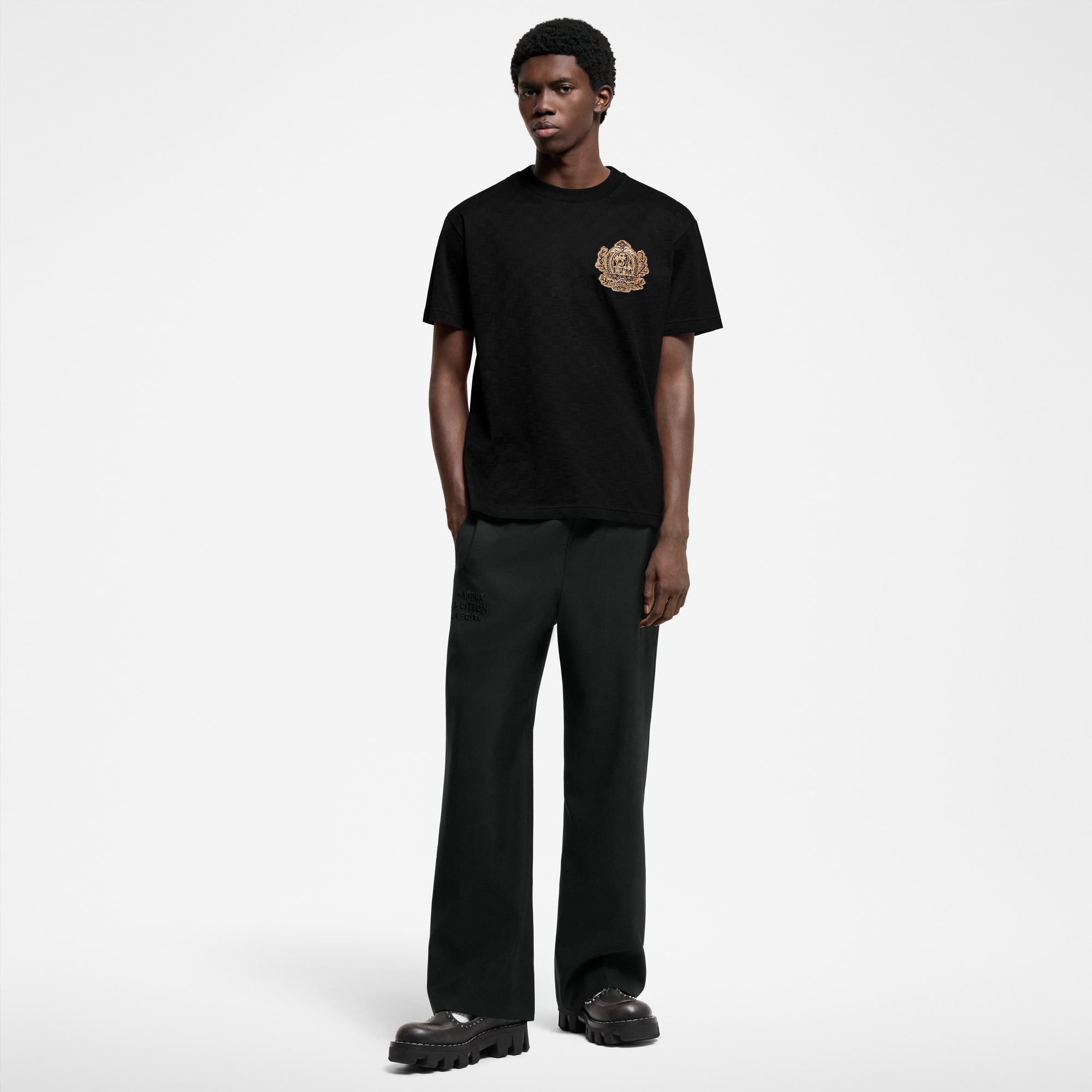 Signature Patch Cotton T-Shirt  in Men