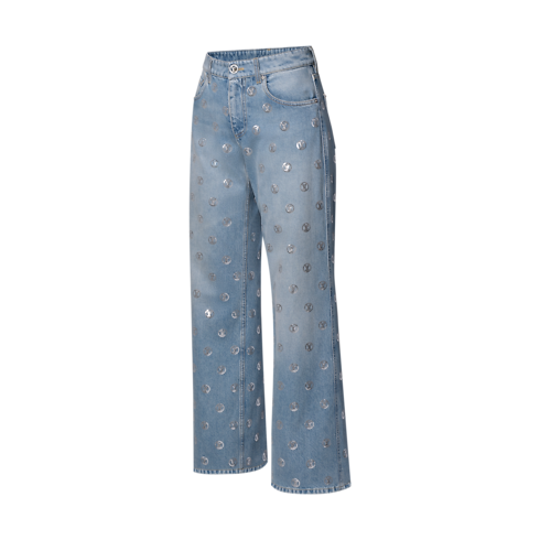 Signature Sequin Boot-Cut Jeans in Women's Ready-to-Wear Pants collections by Louis Vuitton (Product zoom)