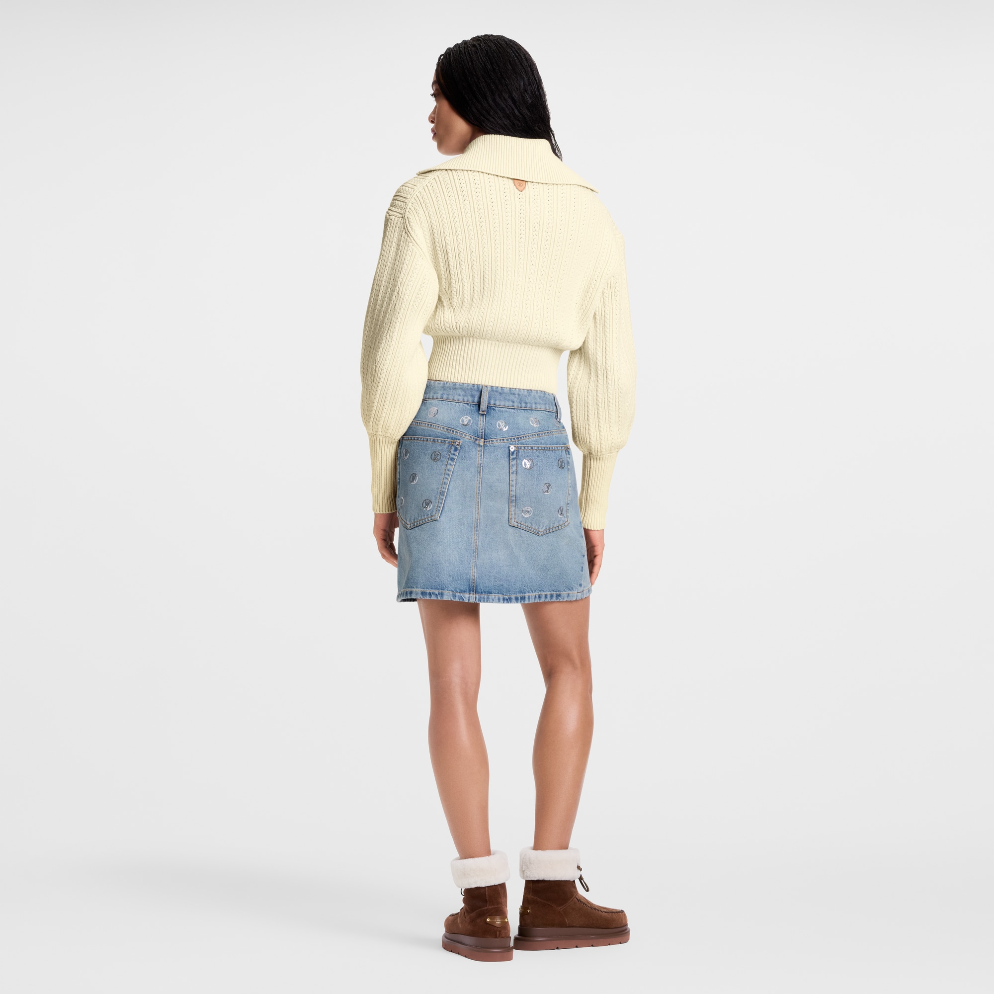 Signature Sequin Denim Mini Skirt  in Women
