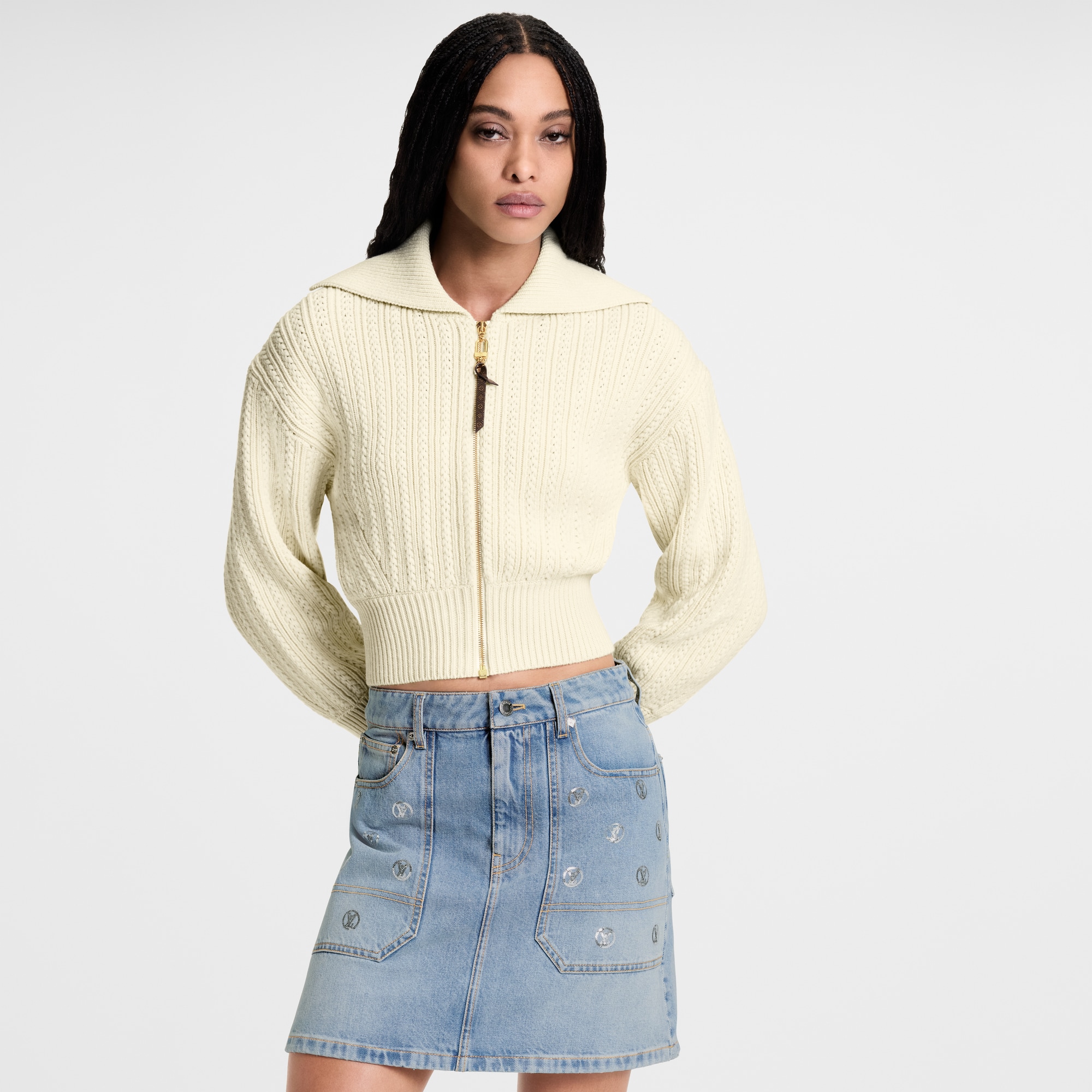 Signature Sequin Denim Mini Skirt  in Women