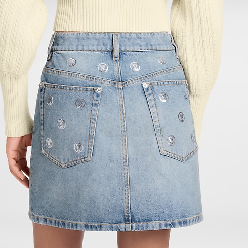 Signature Sequin Denim Mini Skirt in Women's Ready-to-Wear Skirts and Shorts collections by Louis Vuitton (Product zoom)