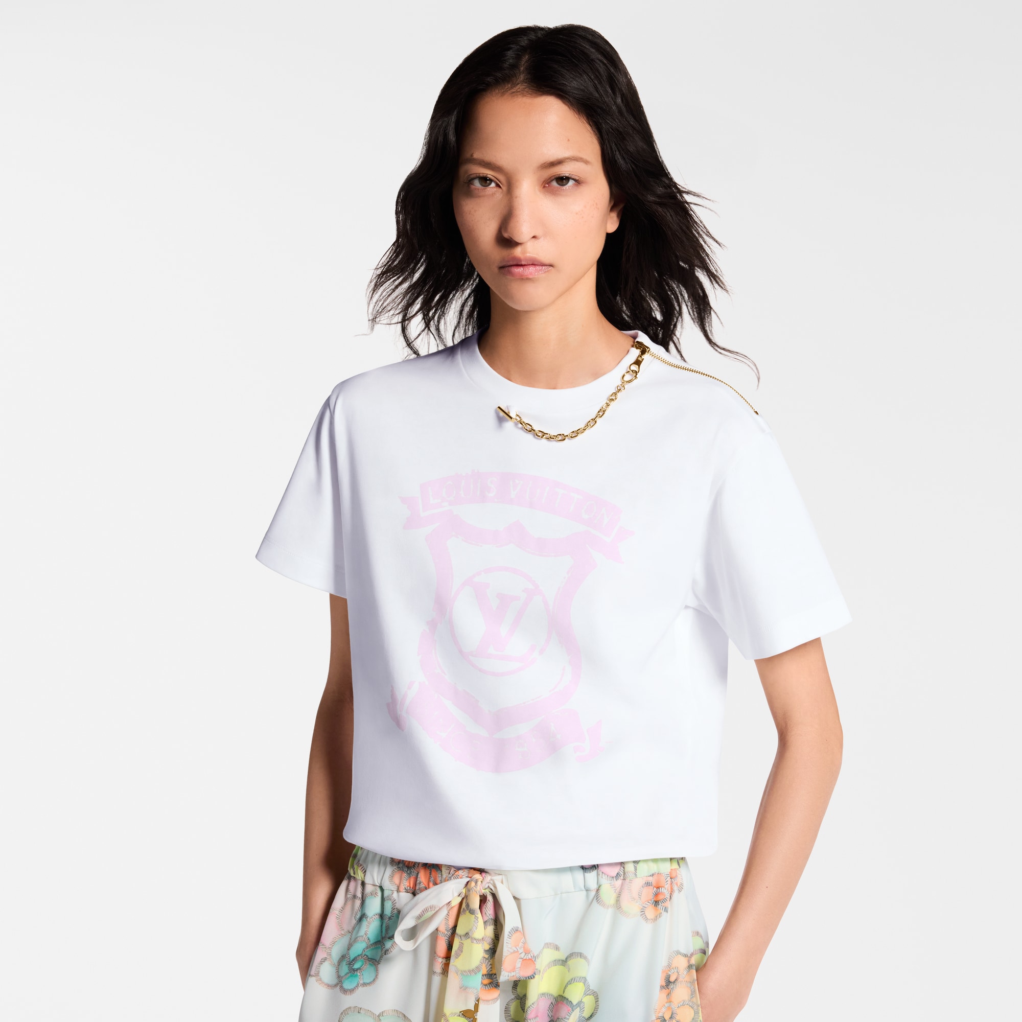 Signature Zipper Detail T-Shirt   in Women