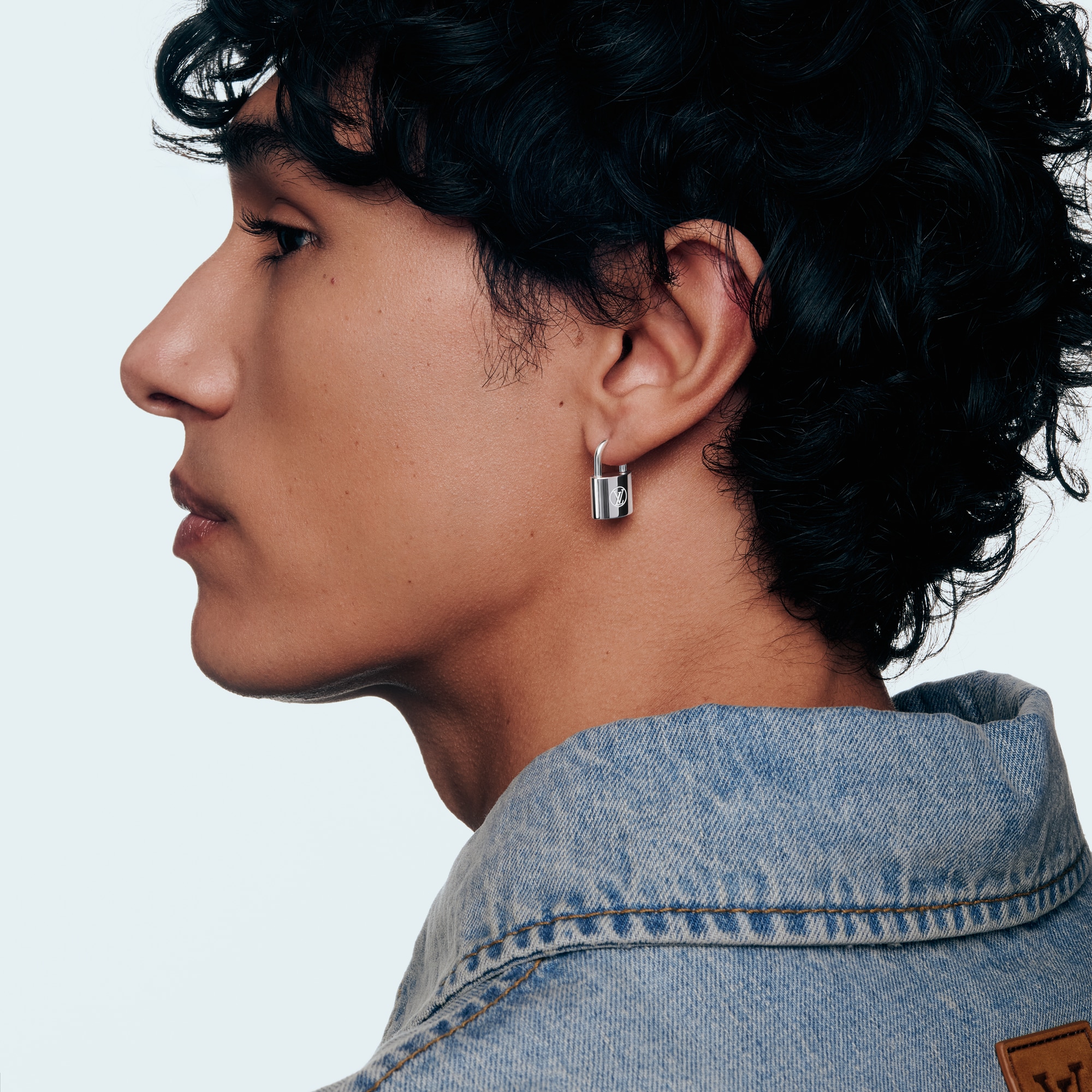 Silver Lockit Earring, Sterling Silver - Per Unit  in Jewellery