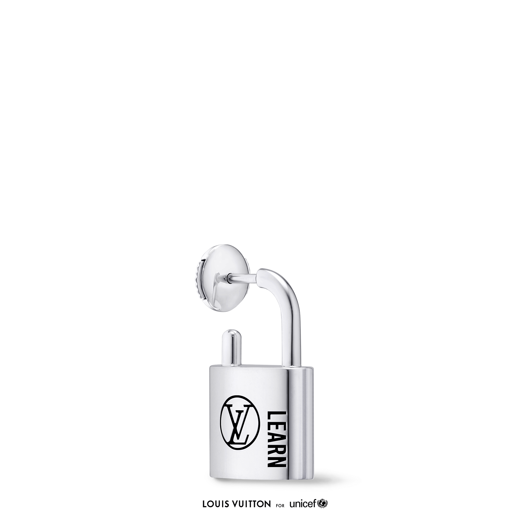 Silver Lockit Earring, Sterling Silver Black Laquered   in Jewellery