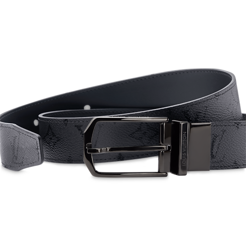 Slender Monogram Midnight 35mm Reversible Belt detail view