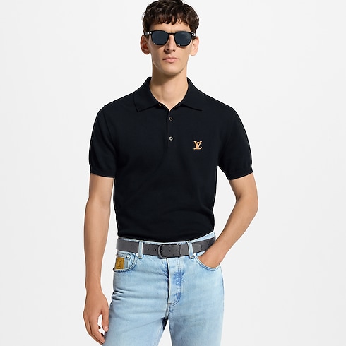 Slender Monogram Midnight 35mm Reversible Belt worn view