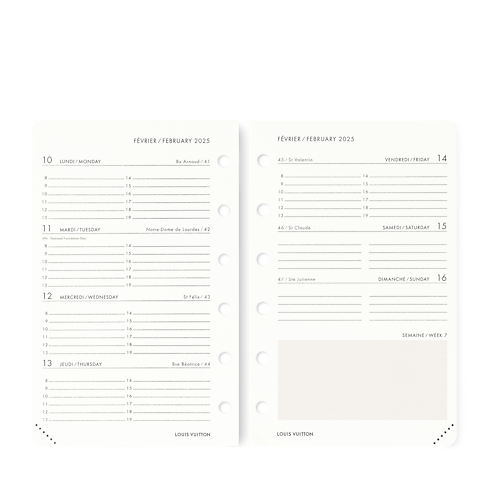 Small Functional Weekly Agenda Refill 2025 in Trunks, Travel and Home's Books and Stationery Office and Writing collections by Louis Vuitton (Product zoom)