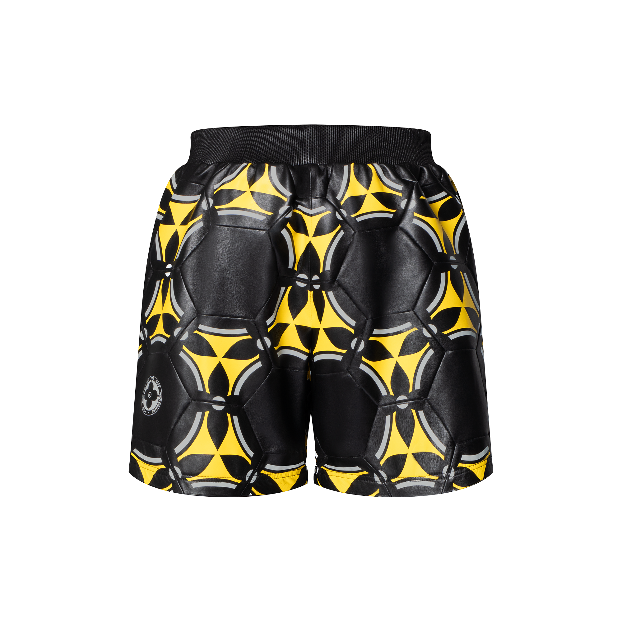 Soccer Ball Patchwork Leather Shorts  in Men